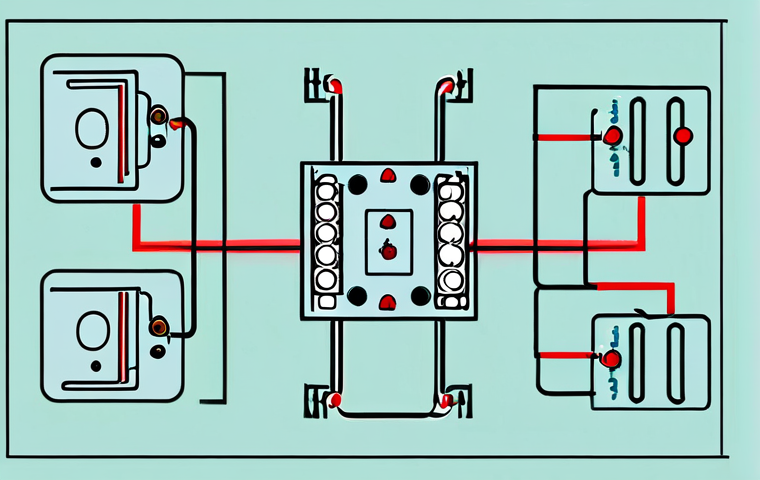 전기 회로 이론 - **Prompt:** A well-organized electronics workbench with a multimeter displaying a voltage reading, v...