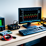 전기회로 설계 - **Subject:** A well-organized electronics workbench
    *   **Clothing/Appearance:** N/A (focus on t...