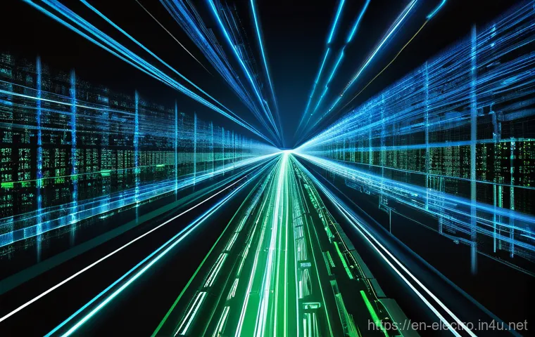 디지털 회로 기초 - **Prompt: "A hyper-realistic, intricate digital landscape composed of shimmering pathways and glowin...