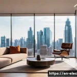 자동 제어 시스템 개론 - **Prompt:** A cozy and elegantly designed living room in a smart home, bathed in warm, natural light...